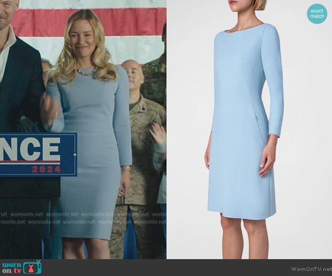 Akris Double-Face Wool Midi Dress worn by Piper Perabo (Piper Perabo) on Billions