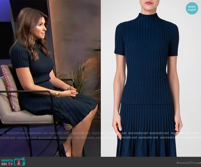 WornOnTV: Camille Vasquez’s navy short sleeve top and skirt on Access ...