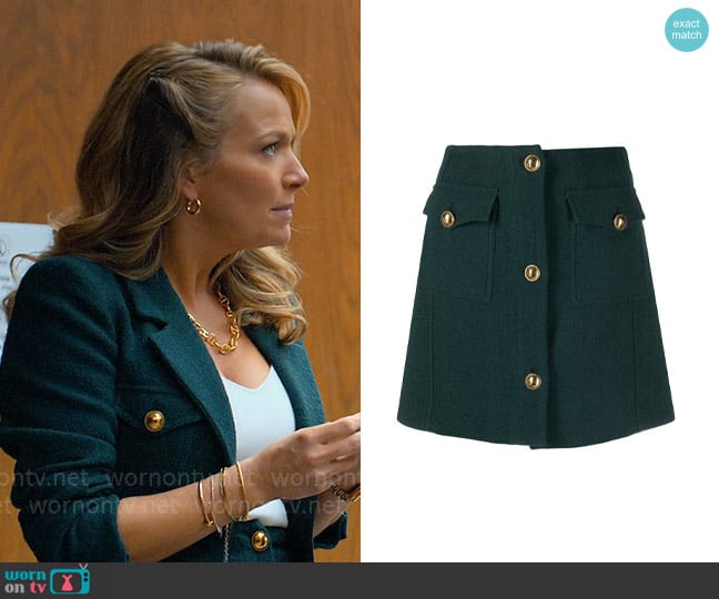 Alessandra Rich Button-up A-line skirt worn by Lorna Crane (Becki Newton) on The Lincoln Lawyer