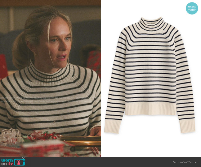 Alex Mill Roland Stripe Funnel Neck Cashmere Sweater worn by Susannah Fisher (Rachel Blanchard) on The Summer I Turned Pretty