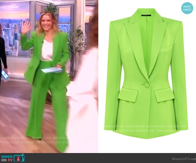 WornOnTV: Sara’s green blazer and pants on The View | Sara Haines ...
