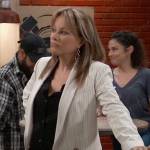 Alexis’ white pinstriped blazer on General Hospital