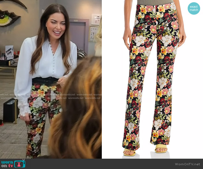 Alice + Olivia Brynlee Bootcut Pants worn by Bobbie Thomas on Today