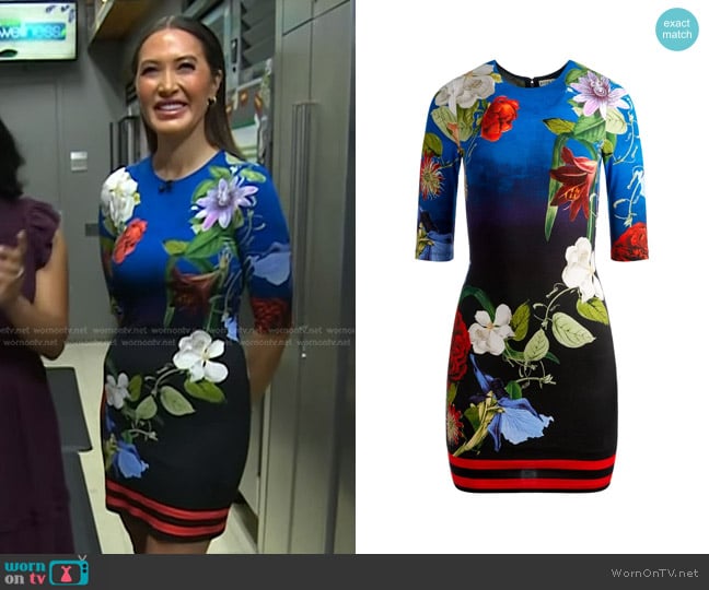 Alice + Olivia Delora Dress in Lunch Date worn by Candice Kumai on Today