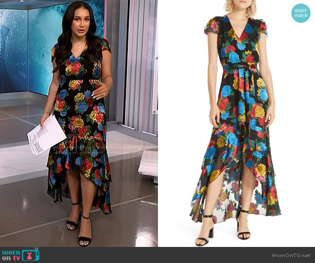 Alice + Olivia Erika Ruffle Midi Dress worn by Morgan Radford on NBC News Daily