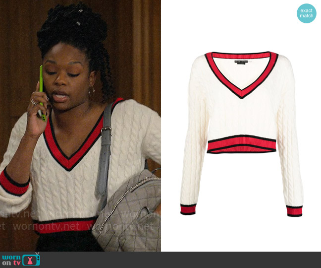 WornOnTV: Izzy’s cable knit sweater with red trim on The Lincoln Lawyer ...