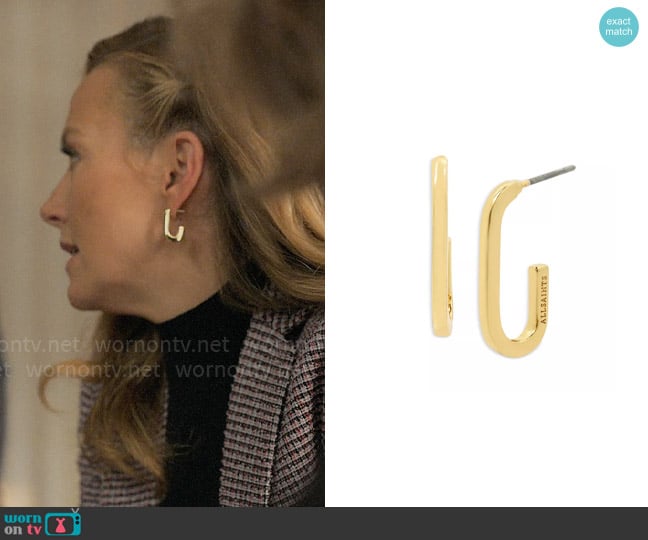 All Saints Small Open Oval Hoop Earrings worn by Lorna Crane (Becki Newton) on The Lincoln Lawyer