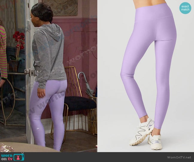 High-Waist Airlift Legging in Lavender Dusk by Alo Yoga - Work Well Daily