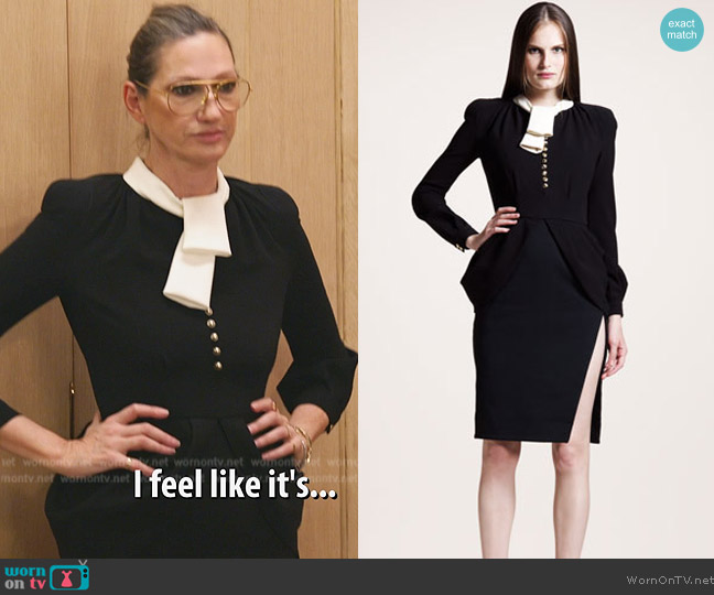 Altuzarra Roy Peplum Dress worn by Jenna Lyons on The Real Housewives of New York City