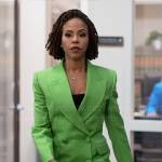 Andi’s green suit on Tyler Perrys Sistas