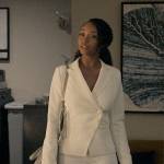 Andrea’s white wrap blazer on The Lincoln Lawyer