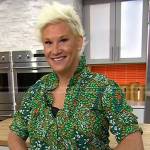 Anne Burrell’s green floral blouse on Today