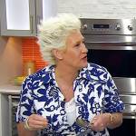 Anne Burrell’s blue floral print dress on Today