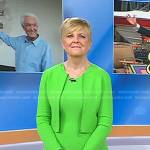 Anne Thompson’s green dress and jacket on Today