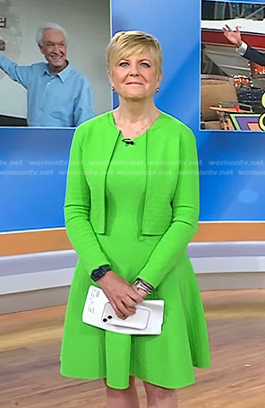 Anne Thompson's green dress and jacket on Today