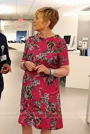 Anne Thompson's pink floral dress on Today