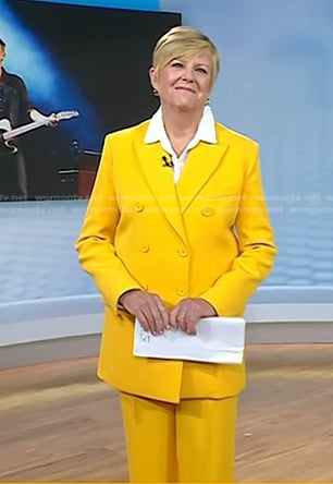 Anne's yellow double breasted blazer and pants on Today