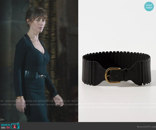 Anthropologie Tabitha Tall Belt worn by Wendy Rhoades (Maggie Siff) on Billions