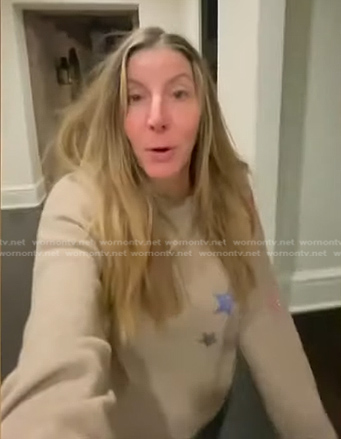 Sara Blakely's beige star print sweater on Today