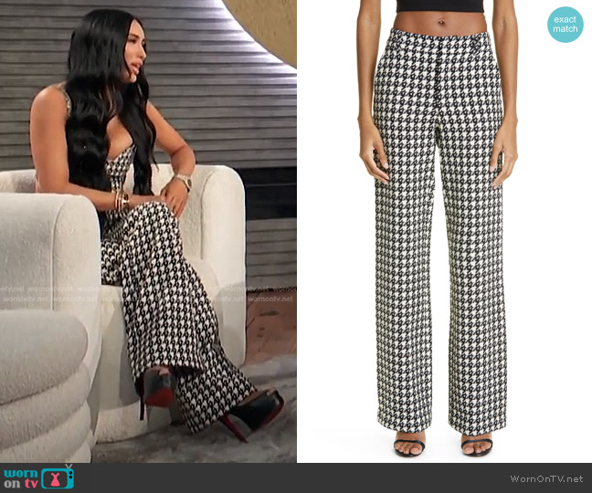 WornOnTV: Bre Tiesi’s houndstooth cropped top and pants on E! News ...