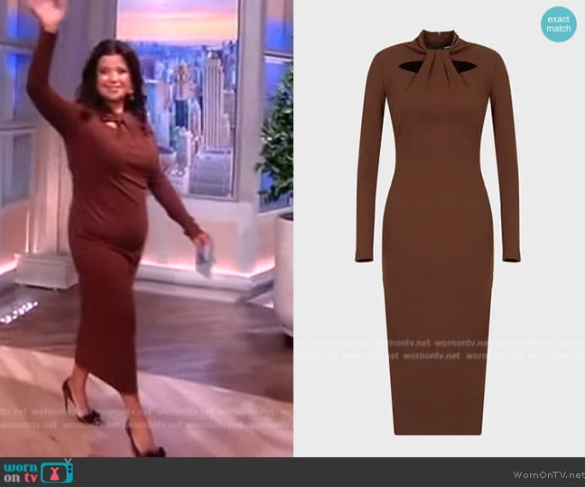 Giorgio Armani Cutout Milano Jersey Dress worn by Ana Navarro on The View