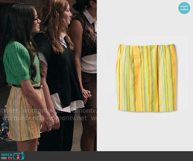 Art Class Striped Skirt worn by Emmy (Liamani Segura) on High School Musical The Musical The Series