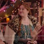 Ashlyn’s leopard fur coat on High School Musical The Musical The Series