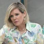 Ava’s pastel floral button up blouse on General Hospital