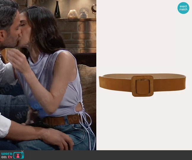 ba&sh Betty Belt worn by Sam McCall (Kelly Monaco) on General Hospital