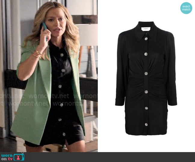 ba&sh Button-up mini shirt dress worn by Lorna Crane (Becki Newton) on The Lincoln Lawyer