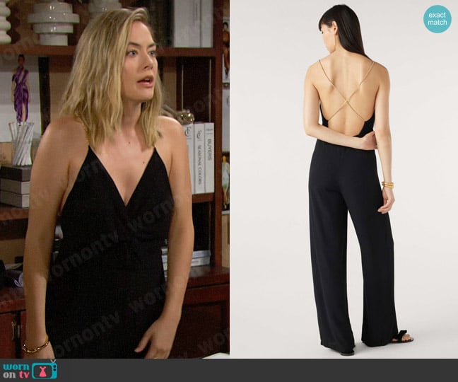 ba&sh Fifia Jumpsuit worn by Hope Logan (Annika Noelle) on The Bold and the Beautiful