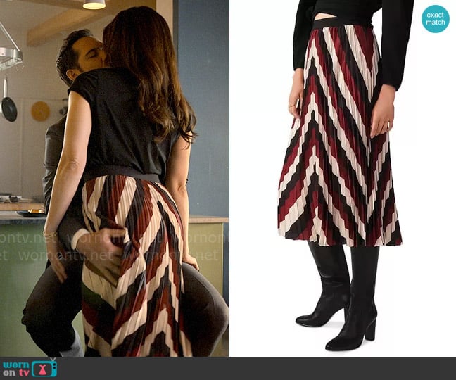 ba&sh Hendy Midi Skirt worn by Lisa Trammell (Lana Parrilla) on The Lincoln Lawyer