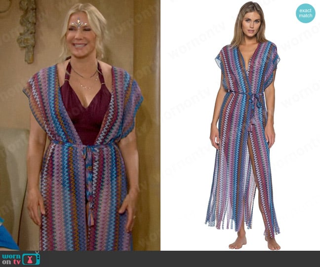 Becca Wander Maxi Cover-up worn by Brooke Logan (Katherine Kelly Lang) on The Bold and the Beautiful