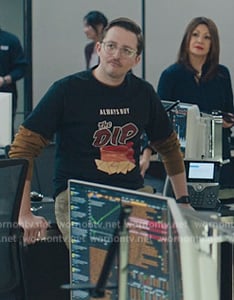 Black buy the dip graphic tee on Billions