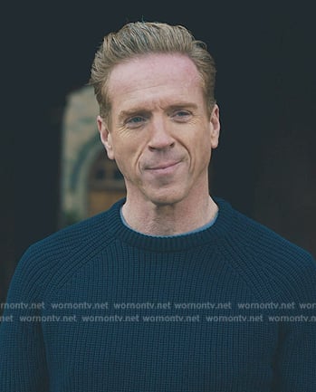 Bobby’s navy knit sweater on Billions