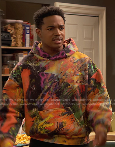 Booker's abstract print hoodie on Ravens Home