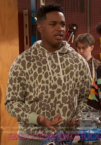 Booker's green animal print hoodie on Ravens Home