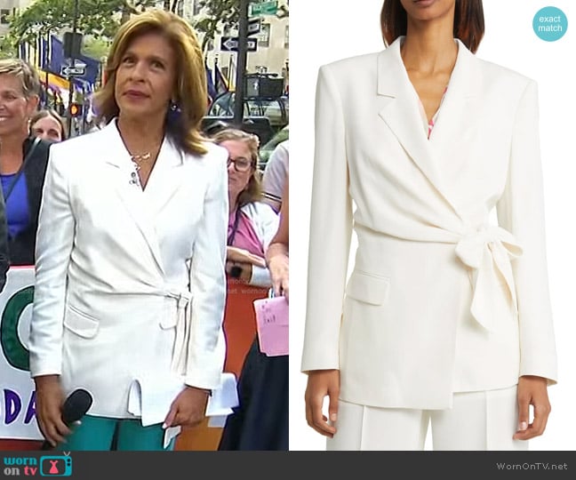 Boss Jawana Tie Waist Blazer worn by Hoda Kotb on Today