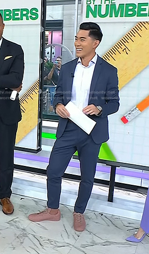 Brian Cheung's pink sneakers on Today
