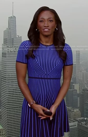 Brittany’s blue striped dress on Good Morning America