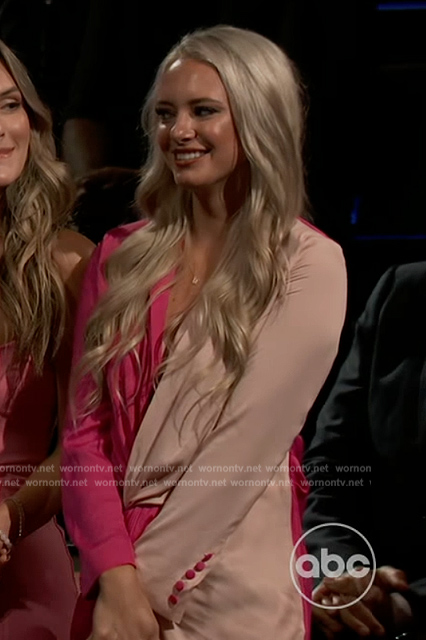 Brooklyn Willie's pink two-tone dress on The Bachelorette