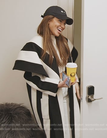 Brynn’s striped coat on The Real Housewives of New York City