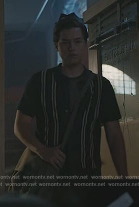 Jughead's green striped shirt on Riverdale