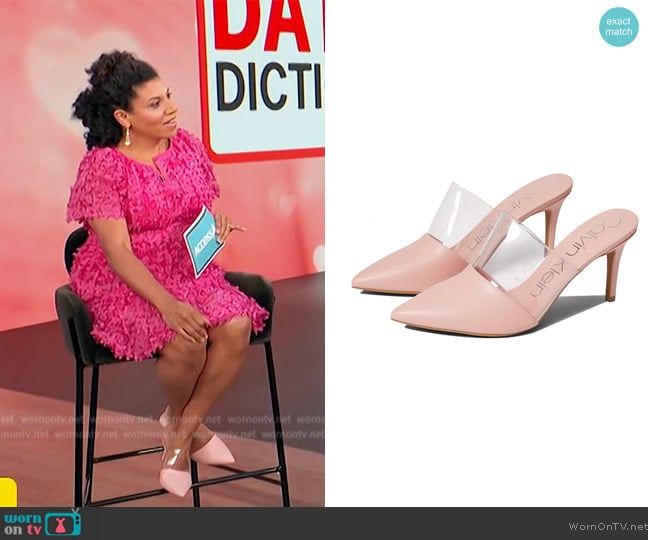 Calvin Klein Graycie Pumps worn by Damona Hoffman on Access Hollywood