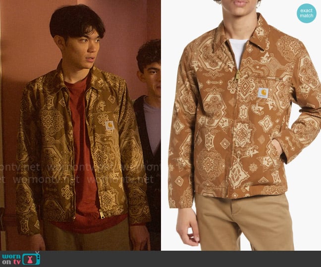 Carhartt Detroit Paisley Print Jacket worn by Tao Xu (William Gao) on Heartstopper