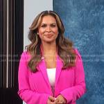 Carolina’s pink blazer and skirt on E! News