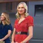 Catherine McCord’s red dotted ruffle dress on Good Morning America