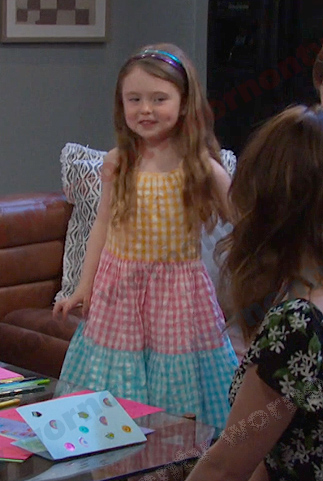 Charlotte’s gingham check dress on Days of our Lives