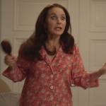 Charlotte’s pink floral pajamas on And Just Like That