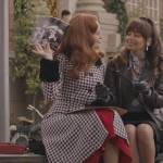 Cheryl’s houndstooth shearling trim coat on Riverdale